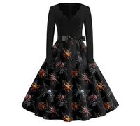 Halloween Costumes Women Mystical Enchanting Dresses Haunting Alluring Halloween Costume Bewitching Ghostly Costumes Macabre Sinister Corset Vampy Dramatic Outfits Dress(1-Multicolor,4XL)