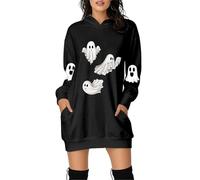Halloween Costumes Women Womens Ladies Winter Dresses Female Adults Women's Skeleton Costume Jumpsuit for Black Dress Witch Plus Size Clothes Womenn Long Sleeve Adult Black #2 XL