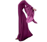 Halloween Costumes Women's Medieval Costume Dresses Plus Size Off Shoulder A-Line Mesh Patchwork Medieval Costume Floor Length Off Shoulder Vintage Witch Dresses for Party Cosplay Outfit
