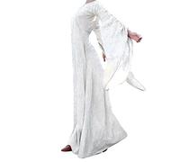 Halloween Costumes Women's Medieval Costume Dresses Plus Size Off Shoulder A-Line Mesh Patchwork Medieval Costume Floor Length Off Shoulder Vintage Witch Dresses for Party Cosplay Outfit