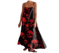 Halloween Costumes Womens Outfits Skeleton Costume Adult 50s Dress Women's Witches Fancy Plus Size Black for Women 24 Ladies Winter Dresses Witch 1940s Clothing Pumpkin Watermelon Red XL