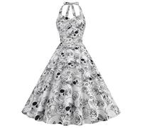 Halloween Costumes Womens Winter Dresses Fancy Dress Women's Retro Witch Plus Size for Women UK Black Mens Witches Costume Adult c-White S