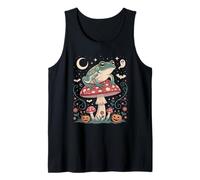 Halloween Cottagecore Toad Mushroom Frog Pumpkin Tank Top