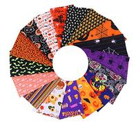 Halloween Cotton Fabric Squares 20cm x 25cm 10PCS, Fabric Patchwork Craft, Quilting Squares Bundles,Cotton Fabric for Patchwork DIY Sewing Scrapbooking (Halloween Elements, 20cm x 25cm 10PCS)