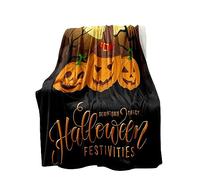 Halloween Couch Blankets Fall Fleece Pumpkin Thanksgiving Blanket Cozy Autumn Throw Blankets Farmhouse Thanksgiving Decor Halloween Tree Decorations Teacher Gifts for Women