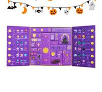 Halloween Countdown - 24 Day Crystal Advent | Witch Statue Resin Halloween Decor | 2025 Gift Box for Bedroom Shelf Bookshelf Tabletop Holiday Festival Party