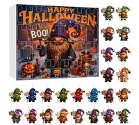 Halloween Countdown Advent Calendar 2025 - Witch-Themed Calendar with 24 Mini 2D Hanging Witches Ornaments, Bats, Haunted House & More - Festive Halloween Decor & Gift (B)