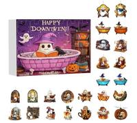 Halloween Countdown Box 24-Day Decorative Hangable Spooky Ghost Ornament