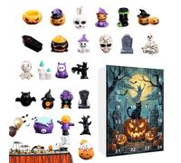Halloween Countdown Calendar 2025 | Classic Pumpkin Ghost Halloween Advent | Spooky Pendants Doll Figures Ornament Festive Holiday Decor for Kids Home Adults Friends Shop Family Girls