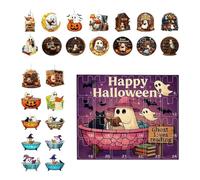 Halloween Countdown Calendar 2025, Ghost Bubble Bath Ornament Adventcalendar, Horror 24 Pieces Halloween Calendar, Spooky Ghosts Reading Book Decor