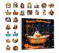 Halloween Countdown Calendar - 2025 Halloween Calendar - Ghost Countdown Calendars, Ghost Pumpkin Treat Calender, Interactive Spooky Organizer, Poster Decor Piece, Daily Trick or Treat Reveal