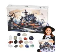 Halloween Countdown Calendar - 24 Count Down Stones To Halloween,Advent Craft Festival Decoration for Youth Including Nephews Nieces Sons Daughters Boys Girls