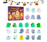 Halloween Countdown Calendar | 24-Day Count Down to Halloween Ghost Decor Calendar | Glow-in-The-Dark Tabletop Centerpiece for Mantel Bookshelf Bedroom Dormitory Living Room
