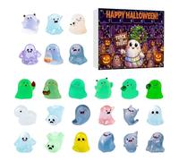 Halloween Countdown Calendar | 24-Day Count Down to Halloween Ghost Decor Calendar | Glow-in-The-Dark Tabletop Centerpiece for Mantel Bookshelf Bedroom Dormitory Living Room