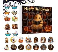 Halloween Countdown Calendar - 24 Day Reading Ghost Advent Decoration,2D Acrylic Pendant for Home Halloween Fireplace Haunted House Tree Indoor Display