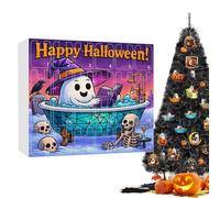 Halloween Countdown Calendar | 24 Day Reading Ghost Countdown Calendar | 2D Acrylic Halloween Decor for Holiday Fireplace Tree Display Home Indoor