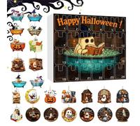Halloween Countdown Calendar,24 Day Reading Ghost Countdown Calendar | 2D Acrylic Halloween Decorations for Indoor Home Haunted House Tree Fireplace