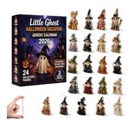 Halloween Countdown Calendar, 24 Days 2D Acrylic Ghost Advent Decor, Includes 24 Halloween Ghost Figures, Fun Holiday Decoration for Vacation Party Festival Home Display