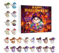 Halloween Countdown Calendar | 24 Days Countdown Ghost Pendant Set | Acryli