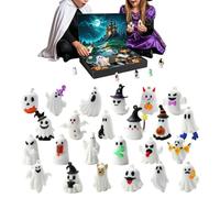 Halloween Countdown Calendar | 24 Days Ghosts Collectible Toy | 24 Figures Countdown Calendar,for Kids, Adults, Families, Collectors, Holiday, Party, Home, Room, Bedroom, Window, Offices, School