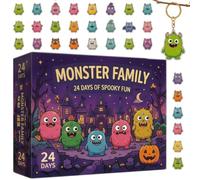 Halloween Countdown Calendar 2D Acrylic Cartoon Pendant Ornaments 24