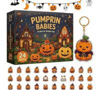 Halloween Countdown Calendar 2D Acrylic Cartoon Pendant Ornaments 24 Days