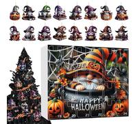 Halloween Countdown Calendar | Acrylic Flat Gnomes Countdown Calendars | Toy Figures Holiday Planner Decor 24 Days for Girl Boy Toddler Kids Teen Adult Men Women Family Desk Classroom