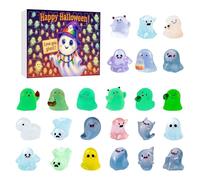 Halloween Countdown Calendar - Countdown Glow In The Dark Ghost Figurines | Halloween advent calendarr 2025 | Resin Haunted Desk Display Doll, Halloweenn Diy Decorations For Men Women