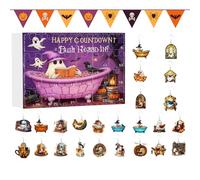 Halloween Countdown Calendar, Earrings with 31 Halloween Pendants 2025, 2D Flat Acrylic Figures, Jewellery Decoration for Party, Women, Girls