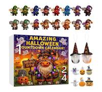 Halloween Countdown Calendar for Kids | Halloween Vacation Countdown Calendars with Gnome Pendant,Collectible Home Decor Party Favor for Backpack Schoolbag Pencil Case