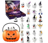 Halloween Countdown Calendar | Ghost Figures Stocking Stuffer | Countdown to Halloween Decoration | for Family Friends Teens Adults Students Vacation Classroom Prizes Party Favors