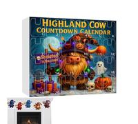 Halloween Countdown Calendar, Gnome Acrylic Figurine Set, 2025 Holiday Advent Display, Festive Keepsake, 24 Day Surprise Toy for Kids Family Use, 12.6x11.42x1.38 Inches