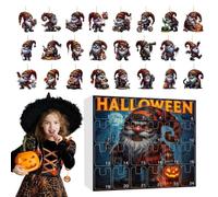 Halloween Countdown Calendar Gothic Spooky 2D Acrylic Gnome Ornaments
