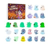 Halloween Countdown Calendar | Halloween Glowing Ghost Calendar | Cute Figurines for Kids Teens Boys Girls Bedroom Living Room Window Office Entryway Trees Wreaths Holiday