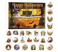 Halloween Countdown Calendar Hanging Ornament | 2025 Edition | 24-Day Flat Acrylic Decor with Ghosts & Bats - Perfect for Family Festivities