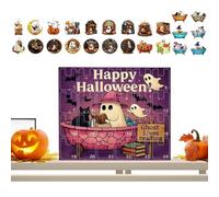 Halloween Countdown Calendar - Horror 24-Piece Halloween Advent, Decorative Supplies For Fall Weekdays, Family, Kids, Teenagers, Boys, Girls, Friends, Apartment, Spooky Seasonal Display