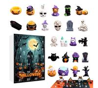 Halloween Countdown Calendar, Horror Collectible Doll Advent 2025, 10.24x7.09x0.98 Inches, 24-Day Figurines and Pendants, Spooky Festive Ornament for Shop Adults Kids Friends Home Party Seasonal Decor