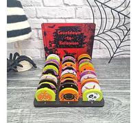 Halloween Countdown Calendar: Reusable Chocolate Coin Holder - Halloween Sweets, Treats & Decor - Kids' Gift & Festive Accessory (Red & Black Haunted House)