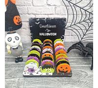 Halloween Countdown Calendar: Reusable Chocolate Coin Holder - Halloween Sweets, Treats & Decor - Kids' Gift & Festive Accessory (Black & White Spooky)