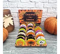 Halloween Countdown Calendar: Reusable Chocolate Coin Holder - Halloween Sweets, Treats & Decor - Kids' Gift & Festive Accessory (Orange Spooky Pumpkins)