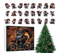 Halloween Countdown Calendar Scary Spooky Gnome Ornaments