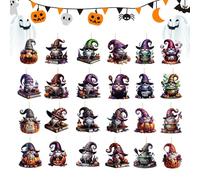 Halloween Countdown Calendar with Pendants - 24 Day Countdown Pendant | 2D Acrylic Halloween Decoration for Backpack Tree Decoration Home Indoor as