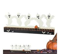 Halloween Countdown Calendar Wooden Table Centerpiece | Dancing Ghost Countdown Calendar for Living Room Bedroom Interior Decoration