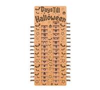Halloween Countdown Calendar - Wooden Table Ornament for Home Decoration - Festive Advent Calendar for Celebrating Halloween Perfect Addition to Your Holiday (Beige, 9. 5X11cm)