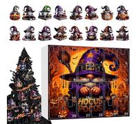 Halloween Countdown - Cute 2D Gnome Acrylic Advent Halloween Calendar | Toy Figures Holiday Planner Decor 24 Days for Girl Boy Toddler Kids Teen Adult Men Women Family Desk Classroom