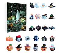 Halloween Countdown - Scary Resin Figurines Desk Decor | 24 Scary Figures for Fireplace Shelf Office Adults Decor
