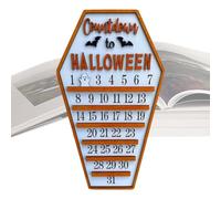 Halloween Countdown Sign 31 Days Bat Ghost DIY Wooden Moving Block