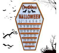 Halloween Countdown Sign 31 Days Wooden Bat Ghost DIY Moving Block