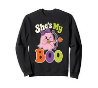 Halloween Couple She's My Boo Ghost Matching Gift Sweatshirt