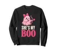 Halloween Couple She's My Boo Ghost Matching Gift Sweatshirt